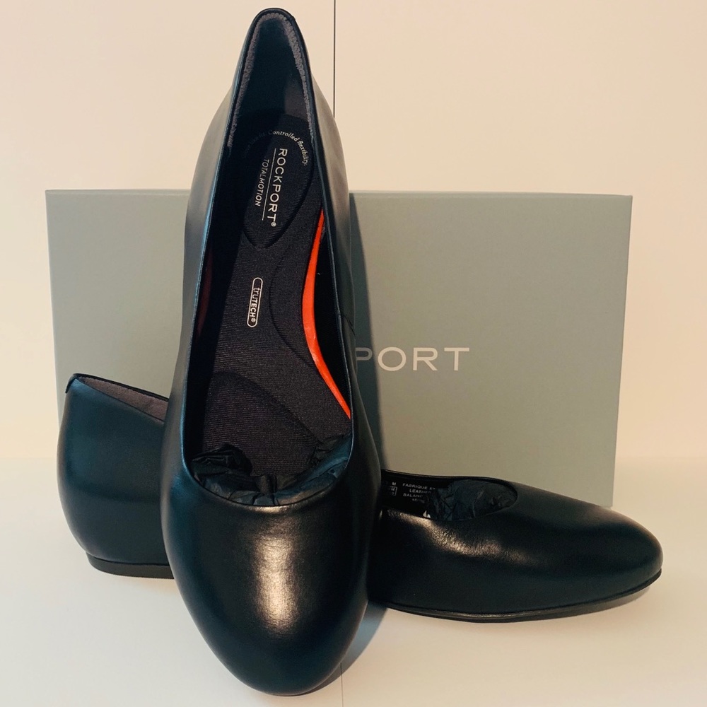 ✨ROCKPORT✨ Hidden Wedge Black Ballet Flat 9 NEW!